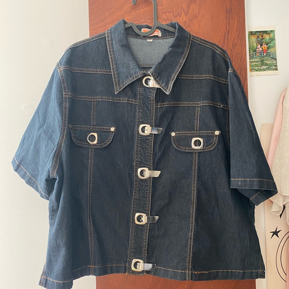 Y2K Jean short sleeve jacket